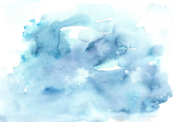 水彩手作りブルーの背景 — ストック写真