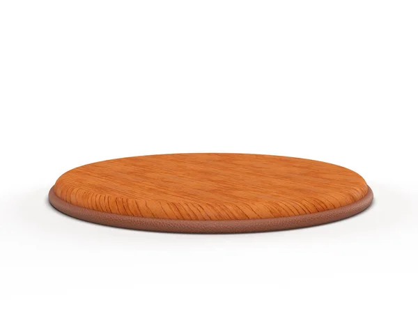 3D gerçekçi minimalist podyumu ürün sergisi için hazırlıyor. Hafif ahşap sahne.