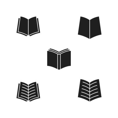 Kitap simgesi vektör çiziminin kümesi