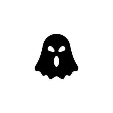 Hayalet simgesi düz vektör çizimi