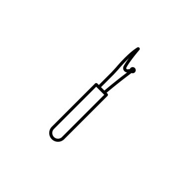 Dikiş çizgisi simge tasarım vektör şablonu