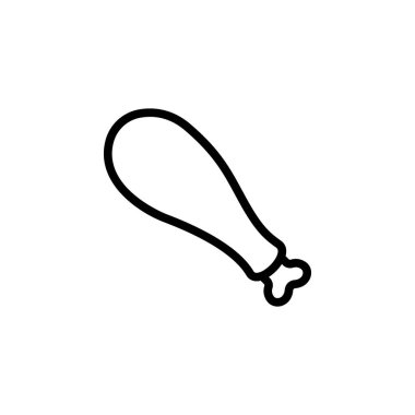 Tavuk uyluk çizgisi simge tasarım şablonu