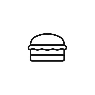 Burger simgesi düz vektör çizimi