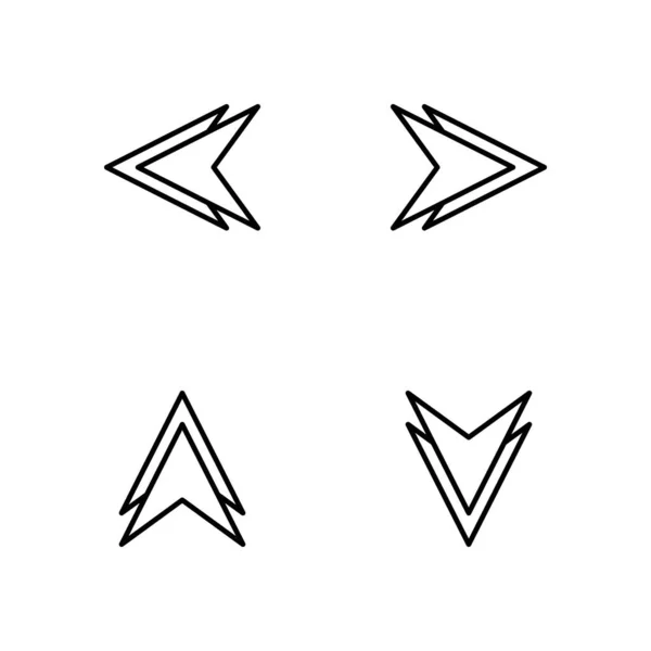 Set Arrow Icon Vector Design — Stock Vector