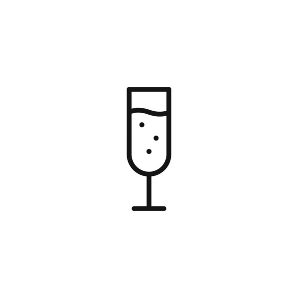 Champagner Glas Symbol Vektor Illustration — Stockvektor