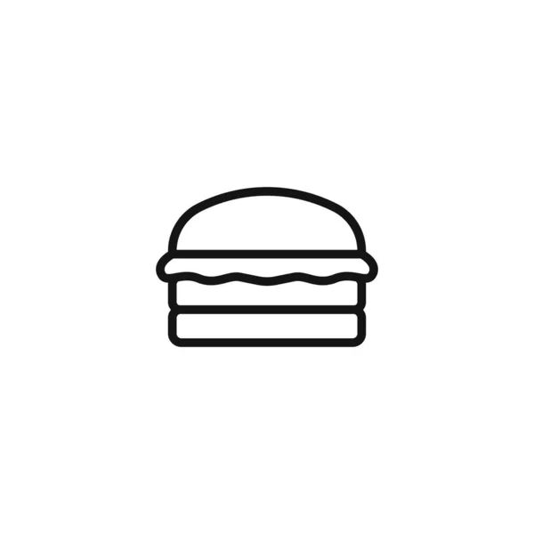 Burger Icon Flat Vector Illustration — Stock Vector