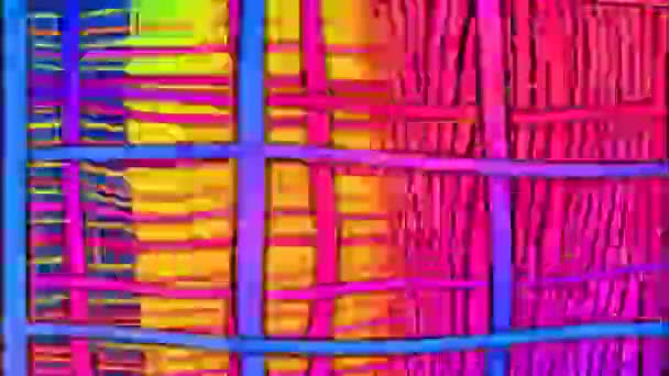 Abstrakcyjne Tło Sztuka Trippy Wielokolorowy Pokaz Psychodelicznej Strukturze Gra Kolorowych — Wideo stockowe