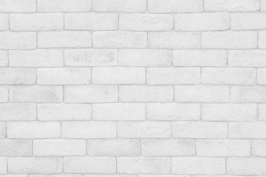 Duvar beyazı duvar dokusu arka plan. Tuğla işçiliği ya da taş döşeme döşeme eski kaya deseni temiz beton şebeke düz olmayan tuğla dizayn yığını. Kare beyaz tuğla duvar arka planı. Beyaz tuğla duvar arkaplanı deseni. Gri tuğla duvar dokusu.