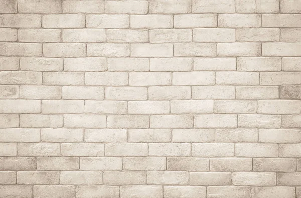 Background Wide Cream Brick Wall Texture Old Brown Brick Wall — Stock Photo, Image