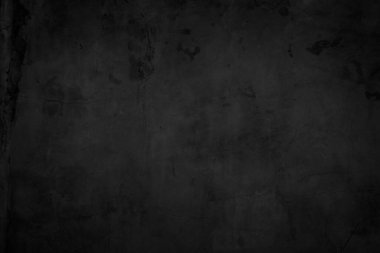 Siyah arka plan için sanat simsiyah beton dokusu. Renkli, karalanmış yüzey duvarı kaplaması soyut renkli kağıt çizikleri eski, eski, eskimiş çimento ve kum rengi koyu renk detay örtüsü var. Beton dokusu. Siyah beton parçası.