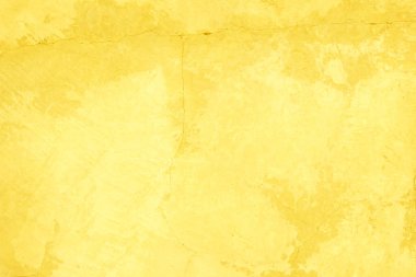 Doku arka planı için beton duvar sarısı rengi. Soyut grunge büyüyen efektli parlak renkli arkaplan. Pastel sarısı, düşük kontrastlı, pürüzlü ve düzensiz..