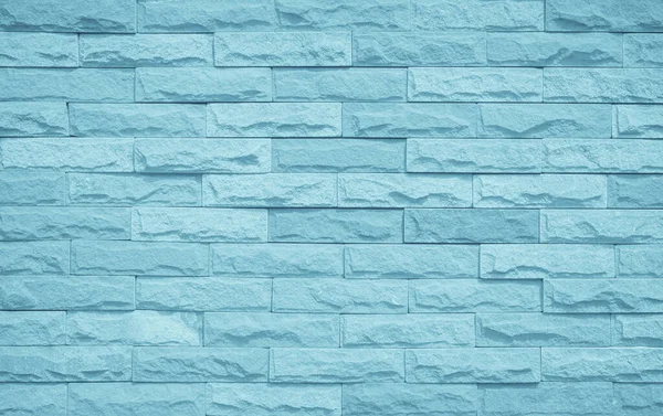 淡いブルーのペイントパステル落ち着いたトーンの質感の背景で塗装レンガの壁 レンガと石の床インテリアロック古いパターンクリーンコンクリートグリッド不均一なレンガのデザインスタックの背景 — ストック写真