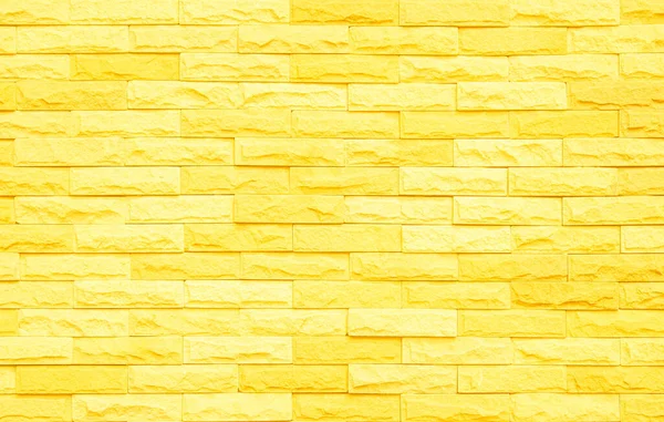 Brick Wall Painted Yellow Paint Pastel Bright Tone Texture Background — Stock Photo, Image