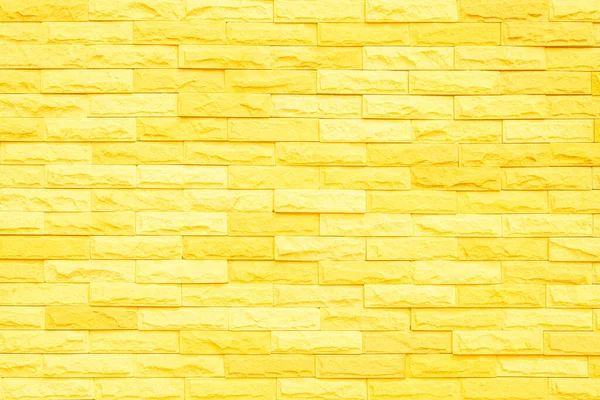 Parede Tijolo Pintada Com Pintura Amarela Pastel Tom Brilhante Textura — Fotografia de Stock