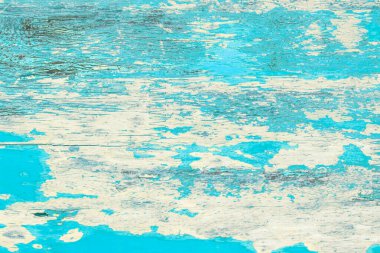 Eski grunge ahşap doku arka planı. Eski mavi tahta duvarda mobilya tasarımı için antika çatlama tarzı arka plan nesneleri var. Boyalı yıpranmış ahşap işçiliği masası..
