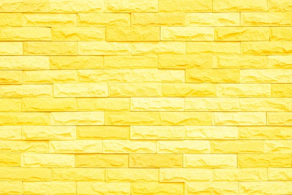 Brick Wall Painted Yellow Paint Pastel Bright Tone Texture Background — Stock Photo, Image