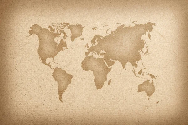 Παγκόσμιος Χάρτης Μια Παλιά Χάρτινη Υφή Φόντο Χώρο Για Κείμενο — Φωτογραφία Αρχείου