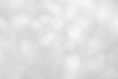 Arkaplan için soyut bulanık gri renk, Görüntü festivali ışıkları açık hava kutlaması ve kazanan için zarif beyaz bokeh odaklı dekoratif tasarım.