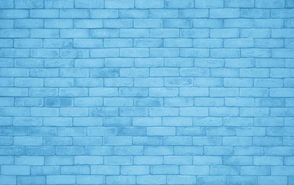 Cihlová Stěna Malované Modrou Tmavou Barvou Pastelové Klidné Tón Textury — Stock fotografie