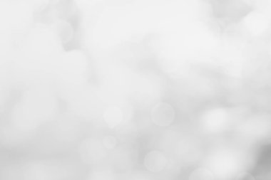 Arkaplan için soyut bulanık gri renk, Görüntü festivali ışıkları açık hava kutlaması ve kazanan için zarif beyaz bokeh odaklı dekoratif tasarım.