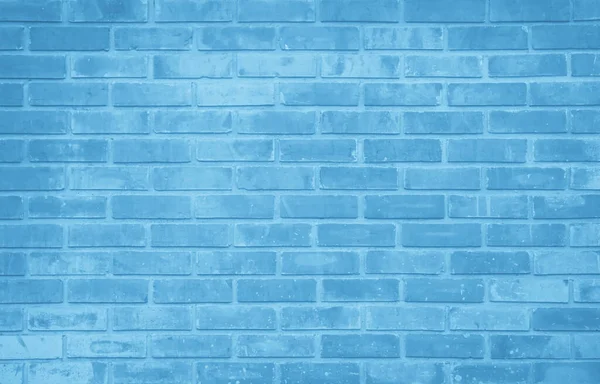 Cihlová Stěna Malované Modrou Tmavou Barvou Pastelové Klidné Tón Textury — Stock fotografie