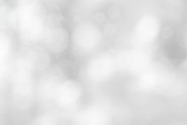 Arkaplan için soyut bulanık gri renk, Görüntü festivali ışıkları açık hava kutlaması ve kazanan için zarif beyaz bokeh odaklı dekoratif tasarım.