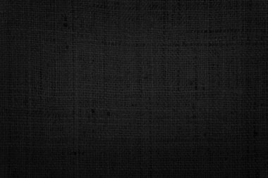 Siyah kenevir otu ipi dokusu. Kıllı kumaş Wale siyah kumaş duvar kağıdı. Kırsal çuval bezi kumaş dokusu doğal olarak. Doğal kaliteli keten çuval bezi dokuma, eski pamuk halı arka planı..