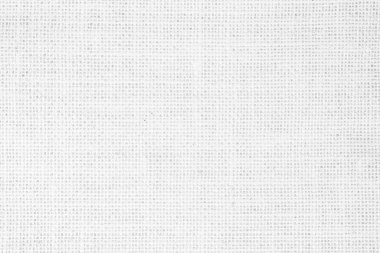 Beyaz kumaşlı jüt jüpiter kumaş bez branda örgü deseni açık beyaz renkli boş. Doğal keten ve pamuk kumaş dokusu dekorasyon için boş arkaplan.