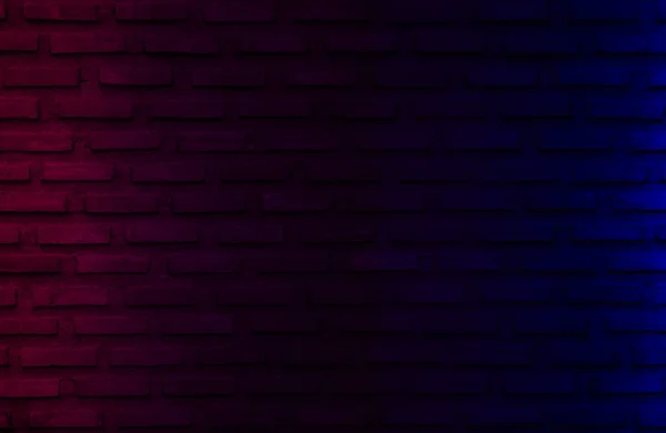 Lighting Effect Red Blue Empty Brick Wall Background Backdrop Decoration — Stock Photo, Image