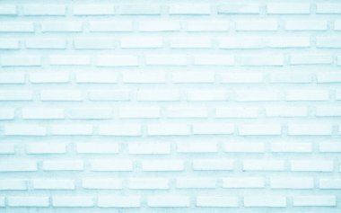 Soluk mavi boyalı tuğla duvar. Pastel, sakin, ton, arka plan. Tuğla ve taş işçiliği döşeme döşeme eski kaya deseni temiz beton ızgara düz olmayan tuğla dizayn arkaplan.