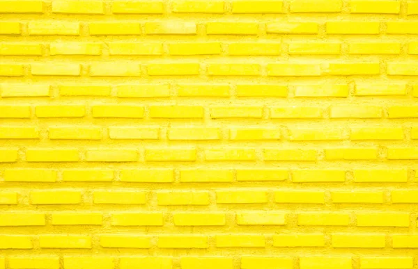 Цегляна Стіна Пофарбована Жовтою Фарбою Пастельний Яскравий Тон Текстури Фону — стокове фото