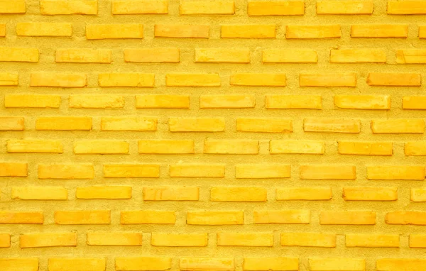 Muro Ladrillo Pintado Con Pintura Amarilla Pastel Brillante Tono Textura — Foto de Stock