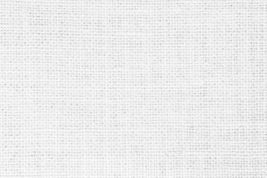 White fabric cloth texture cover bed. Cotton gauze and linen clean pattern background. Natural jute hessian sackcloth canvas woven organic bleached white color tablecloth blank for decorative.