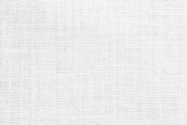White fabric cloth texture cover bed. Cotton gauze and linen clean pattern background. Natural jute hessian sackcloth canvas woven organic bleached white color tablecloth blank for decorative.