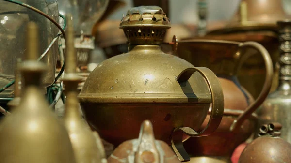 Rare Big Copper Siver Teapot — Fotografia de Stock