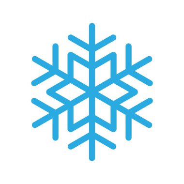 Klasik Noel kar tanesi minimalist mavi, yüksek kaliteli vektör
