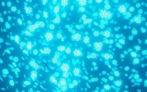 Papel de parede de Natal com flocos de neve clássicos de néon azul, renderização 3D — Fotografia de Stock