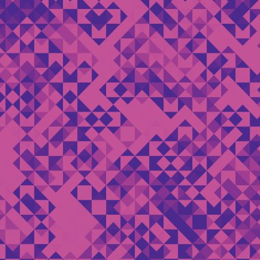 Geometrik doku - kareler ve üçgenler, enerjik, morumsu gölgeler renk şeması