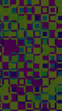 Geometrik doku - kareler ve üçgenler, koyu orman yeşili - morumsu tonlar renk şeması