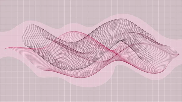Ilustración Vectorial Curvas Matemáticas Tinta Con Transitones Buena Forma Belleza — Vector de stock
