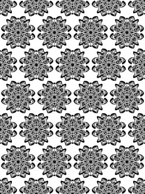 Çiçekten yapılmış kusursuz çizgiler, siyah ve beyaz