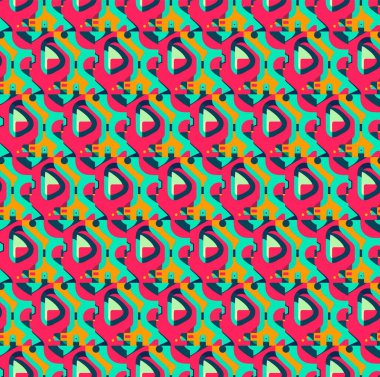 Kusursuz cesur yumruk vektör deseni, soyut tasarım, yüksek doymuş dokular.