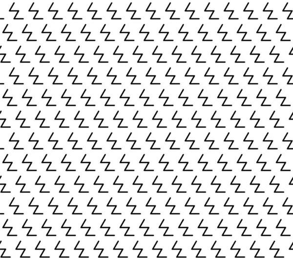 Nahtloses Muster Von Zick Zack Linien Vektorqualität Schwarz Auf Weiß — Stockvektor