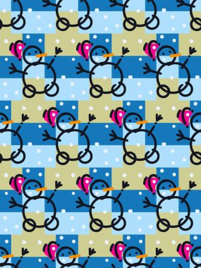 Eğlenceli kardan adamların kusursuz desenleri