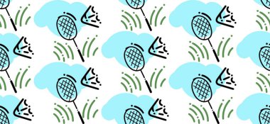 Mekik horozlu badminton raketlerinin kusursuz dokusu