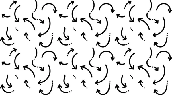 面白い矢印で作られたシームレスなパターン — ストックベクタ