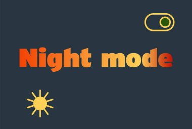 Gradyan metin - Gece kipi, koyu arkaplanda gökkuşağı biçimi