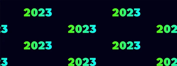 2023年グラデーションテキスト 16X9 シームレスなパターンのバナー — ストックベクタ