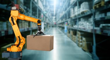 Yenilikçi depo ve fabrika dijital teknolojisi için akıllı robot kol sistemi