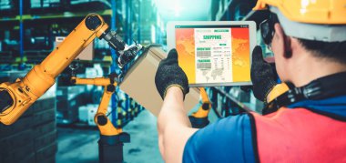 Yenilikçi depo ve fabrika dijital teknolojisi için akıllı robot kol sistemleri